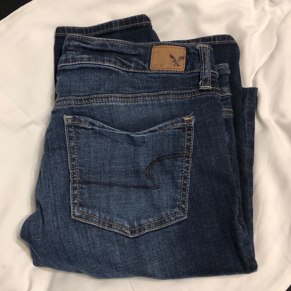 American Eagle Dark Jegging 10 X-Long